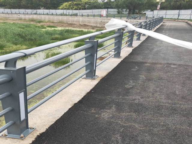 安徽李总承接的桥梁护栏网施工完毕